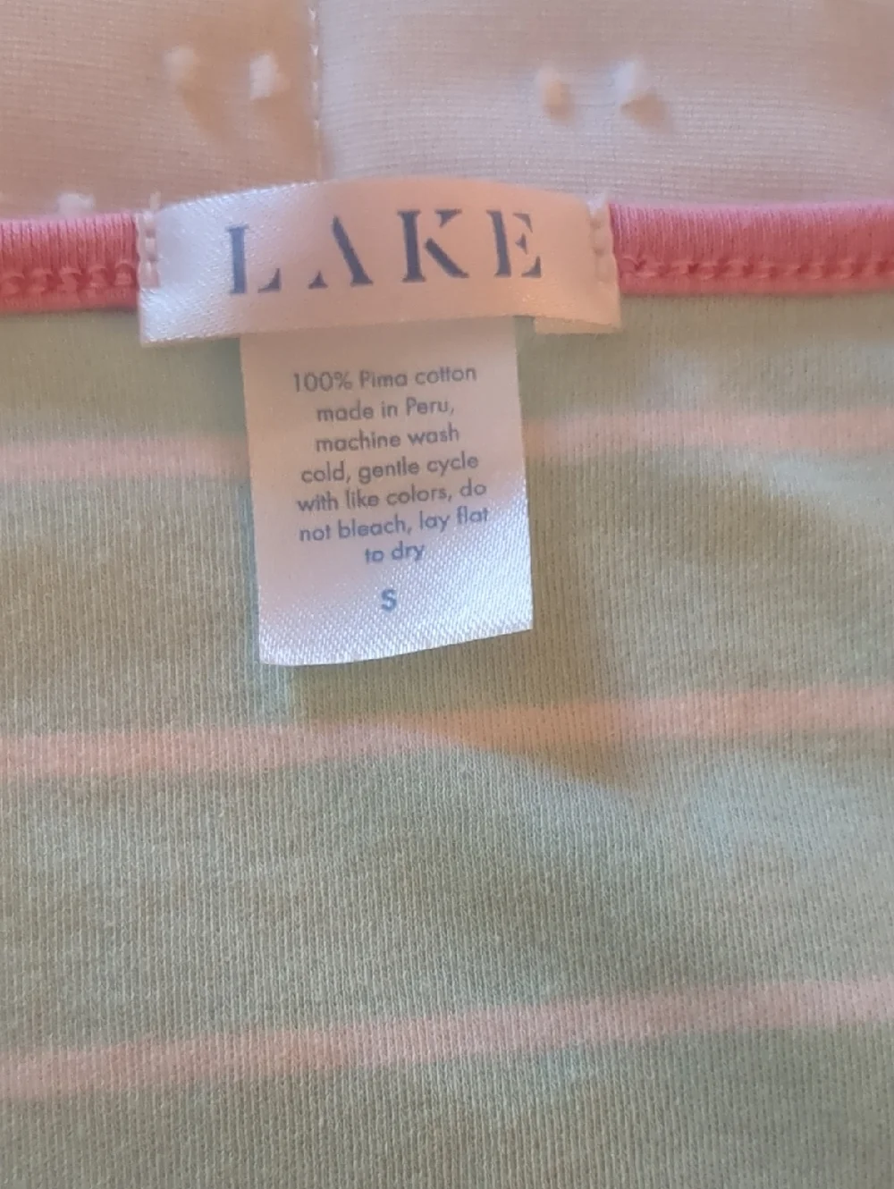 LAKE Small Green & Pink Cotton Tank & Shorts Pajama Set - Picture 2 of 4